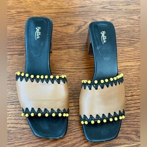 Butter Italian Block Heel